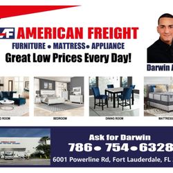American Freight Furniture, Mattress, Appliance - Darwin's postal card