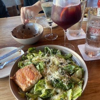 Monarch Ocean Pub - Salmon Caesar Salad and Sangria - Gastropubs Near Me - Del Mar, California