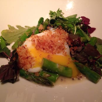 Clement - Crispy Hen Egg with Asparagus - New American Near Me - New York, New York Clement - Crispy Hen Egg with Asparagus - New American Near Me - New York, New York