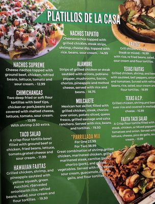 Menu photo 2 La Terrazita Kinston, NC