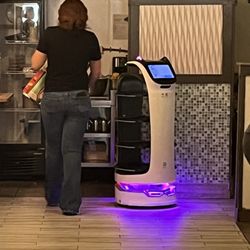 Taipei Restaurant - They have wait staff and a robot as well, which helps deliver the food
