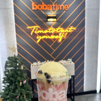 It's Boba Time - San Pedro - shaved ice with fruit comes with boba but u can get it without - Desserts Near Me - San Pedro, California