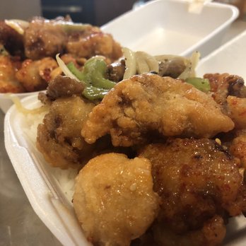 Pioneer Pantry - 2 mini spicy chicken plates (plus bonus black pepper chicken the lady added in for us to try) - Convenience Stores Near Me - Honolulu, Hawaii