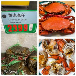 Seafood Paradise Fish Market - Before and after. Approximately 2 crabs per lb