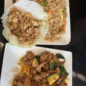 Jade China - Chicken fried rice & Kung Pao Chicken with zucchini - Chinese Near Me - Riverside, California Jade China - Chicken fried rice & Kung Pao Chicken with zucchini - Chinese Near Me - Riverside, California