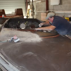 American Boat Works Fiberglass Boat Repair - Before