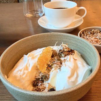 Terra - Artisan bowl, I ordered it deconstructed with plain yogurt, citrus, segments, honey, granola, coconut, and mint drizzle - Mediterranean Near Me - Charleston, South Carolina Terra - Artisan bowl, I ordered it deconstructed with plain yogurt, citrus, segments, honey, granola, coconut, and mint drizzle - Mediterranean Near Me - Charleston, South Carolina