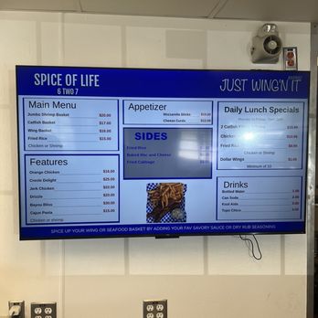 Spice Of Life - Menu - Chicken Wings Near Me - Lancaster, Texas