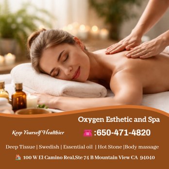 Oxygen Esthetic + Spa - As Licensed massage professionals, my intention is to provide quality care,
inspire others toward better health, and utilize... - Massage Near Me - Mountain View, California Oxygen Esthetic + Spa - As Licensed massage professionals, my intention is to provide quality care,
inspire others toward better health, and utilize... - Massage Near Me - Mountain View, California