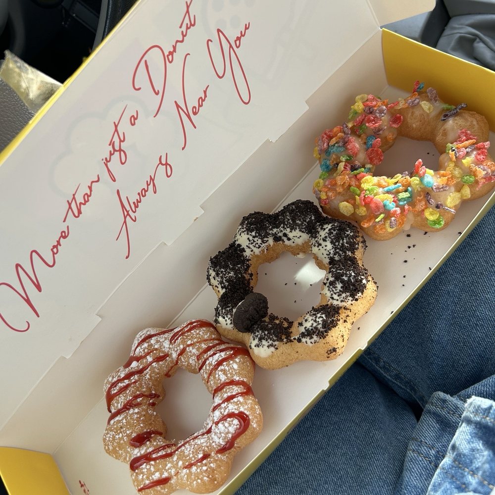 Mochinut - Milk pebble donut Cookies n cream donut Raspberry funnel - Donuts Near Me - Reno, Nevada Mochinut - Milk pebble donut Cookies n cream donut Raspberry funnel - Donuts Near Me - Reno, Nevada