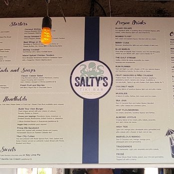 Tradewinds Island Resort - Saltys menu - Resorts Near Me - Saint Pete Beach, Florida