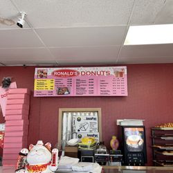 Ronald's Donuts - Menu with new pricing