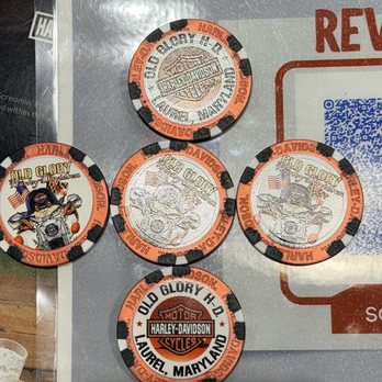 Old Glory Harley-Davidson - Poker chips - Motorcycle Dealers Near Me - Laurel, Maryland