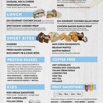 Espresso 34 - Page 2 of our menu! - Coffee & Tea Near Me - Park Rapids, Minnesota