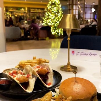 H Tasting Lounge - Fish tacos and HLT burger with truffle fries - Lounges Near Me - Vancouver, British Columbia