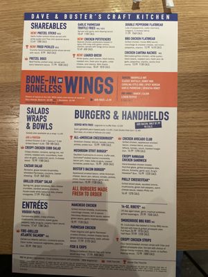 Menu photo 1 Dave & Buster's Lehigh Whitehall, PA Menu photo 1 Dave & Buster's Lehigh Whitehall, PA