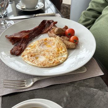The Lobby - Eggs over hard with potatoes and bacon - American Near Me - Chicago, Illinois The Lobby - Eggs over hard with potatoes and bacon - American Near Me - Chicago, Illinois