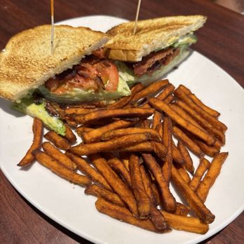 The Northern Pines Restaurant - Smokey Applewood Smoked BLTA w| sweet potato fries 8/2025 - New American Near Me - Flagstaff, Arizona The Northern Pines Restaurant - Smokey Applewood Smoked BLTA w| sweet potato fries 8/2025 - New American Near Me - Flagstaff, Arizona