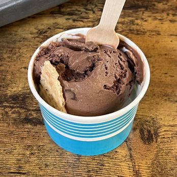 The Gelato Shop - Belgian Dark Chocolate gelato, single scoop. $5.50 - Gelato Near Me - San Jose, California
