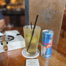 Corona Cigar Company & Diamond Crown Lounge - Red Bull with Tito vodka