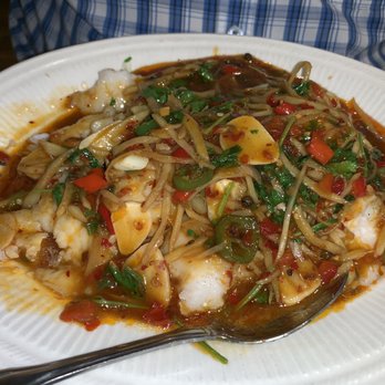 JaJa Cafe - White fish with lemongrass and ginger - Chinese Near Me - Corpus Christi, Texas JaJa Cafe - White fish with lemongrass and ginger - Chinese Near Me - Corpus Christi, Texas