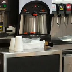Pittsburgh Ice Arena - Uh oh, not sure about this coffee anymoe. This might be easier for the staff but it is not as nice for the customers.