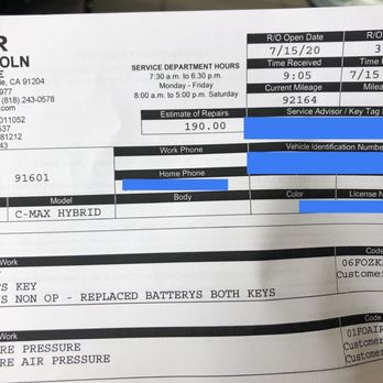 Star Ford Lincoln - This is the estimate they gave me, wanting to charge me at least $190 though I was warned it could be more. - Car Dealers Near Me - Glendale, California Star Ford Lincoln - This is the estimate they gave me, wanting to charge me at least $190 though I was warned it could be more. - Car Dealers Near Me - Glendale, California