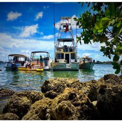 Temptation Island in Oleta River State Park - Rafting Up at Temptation Island. My boat is the little one facing you on your right.