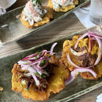 Pisco Y Nazca - Two tostones appetizer - Gastropubs Near Me - Kendall, Florida Pisco Y Nazca - Two tostones appetizer - Gastropubs Near Me - Kendall, Florida