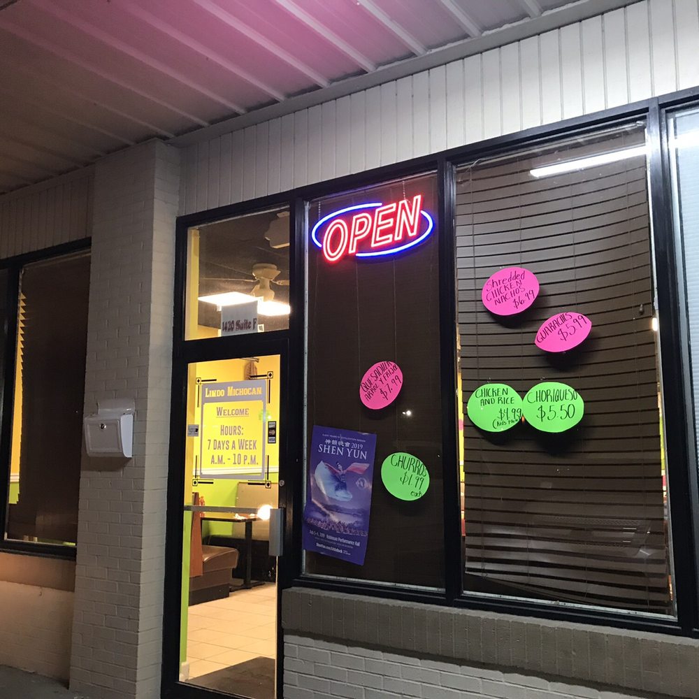 Lindo Michoacan - Many deals posted inside and outside, and they're open late (till 10pm), 7 days a week. - Mexican Near Me - Jonesboro, Arkansas
