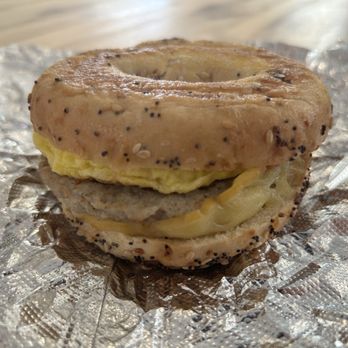 Westphalia Inn - Sausage egg bagel sandwich - Hotels & Travel Near Me - Westphalia, Missouri