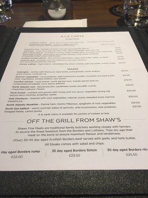 Menu photo 2 Dine with Stuart Muir Edinburgh, EDH
