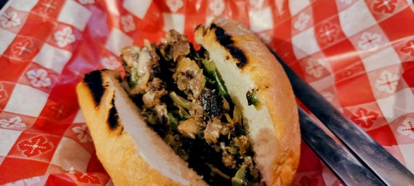 Photo of Bottle Rocket Bar & Grill - San Diego, CA, US. The Philly. Definitely reminds me of Monkey Paw's cheese steak. Nearly identical. Wish they had the naughty monkey sauce.