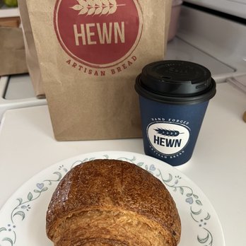 Hewn Bakery - Chocolate croissant and matcha latte (sorry no photo of the latte-it was almost gone!) - Bakeries Near Me - Libertyville, Illinois Hewn Bakery - Chocolate croissant and matcha latte (sorry no photo of the latte-it was almost gone!) - Bakeries Near Me - Libertyville, Illinois