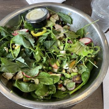 Salata - Regular Salad with Lemon Vinaigrette and Multigrain Croissant on the side. - Salad Near Me - San Antonio, Texas