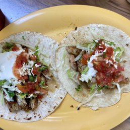 Chicken tacos and shrimp tacos all the way