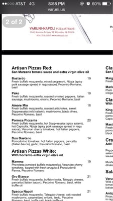 Menu photo 8 Varuni Napoli Atlanta, GA Menu photo 8 Varuni Napoli Atlanta, GA