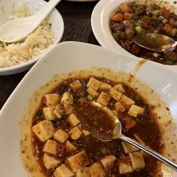 Ma La - Legendary Ma Po Tofu (extra spicy but not super spicy)  Black Pepper Ribeye Beef  Fried Rice - Dim Sum Near Me - London, XGL