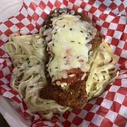 Patricia Inn Family Restaurant - Chicken Parmesan with Fettuccine Alfredo
