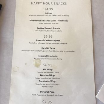 KIN Windsor - Happy Hour menu (Monday through Friday from 3-6PM) - New American Near Me - Windsor, California KIN Windsor - Happy Hour menu (Monday through Friday from 3-6PM) - New American Near Me - Windsor, California