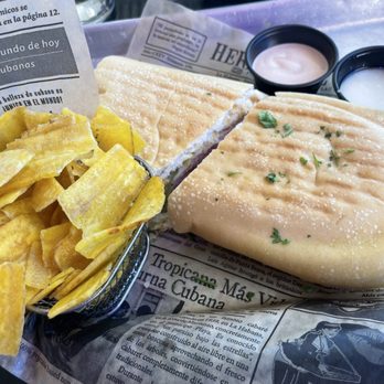 Cubans Be Like Restaurant - Traditional Cubano with plantain chips. - Cuban Near Me - Fort Myers, Florida Cubans Be Like Restaurant - Traditional Cubano with plantain chips. - Cuban Near Me - Fort Myers, Florida