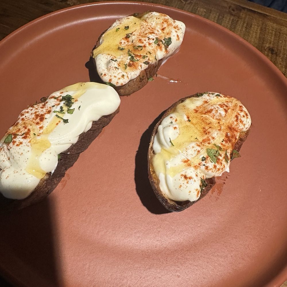 Whipped ricotta and honey on toast