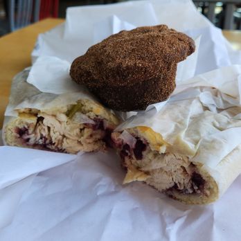 Big Front Door - Turkey Day Sandwich and Churro Muffin @ Big Front Door - Delis Near Me - San Diego, California