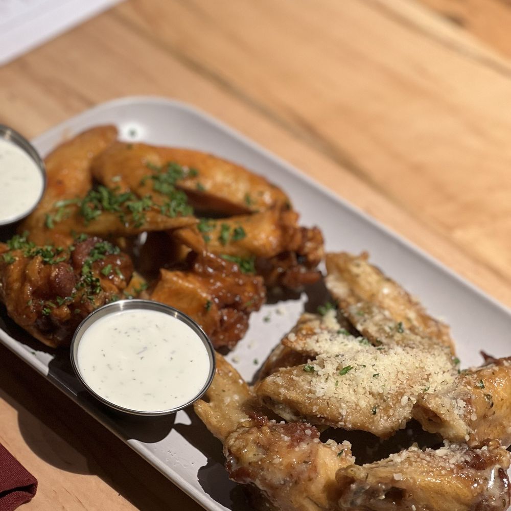 Cibus Chophouse - Garlic Parmesan wings and hot wings - American Near Me - Hampton, Virginia