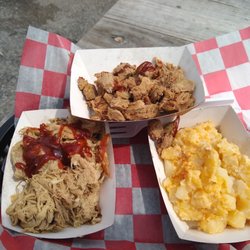 Maddies Mean Meats - Pulled pork, brisket and cheesy potatoes