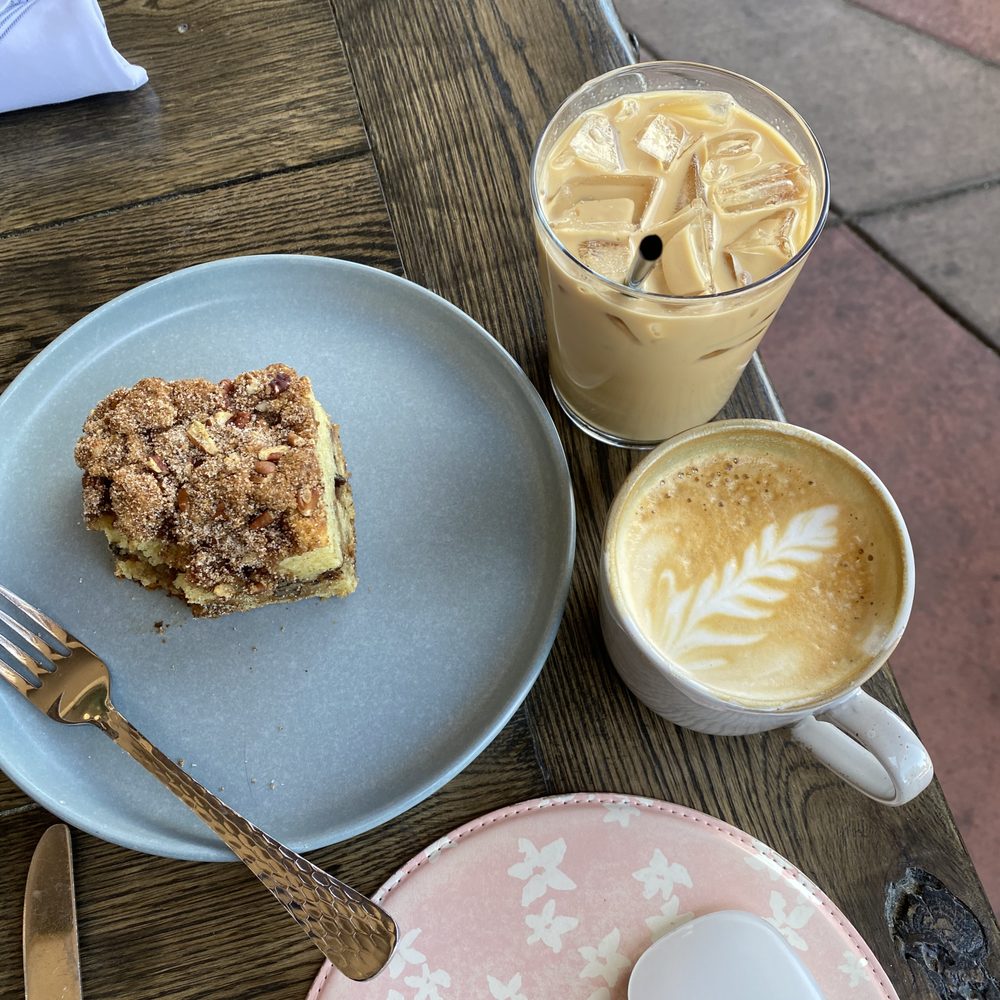 Hovey & Harrison - Coffee cake, hot latte 12 oz, iced latte 12 oz - Cafes Near Me - Edwards, Colorado Hovey & Harrison - Coffee cake, hot latte 12 oz, iced latte 12 oz - Cafes Near Me - Edwards, Colorado