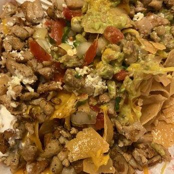 Adalberto's Mexican Food - Super nachos pollo asado with no rice and beans. - Mexican Near Me - Sacramento, California