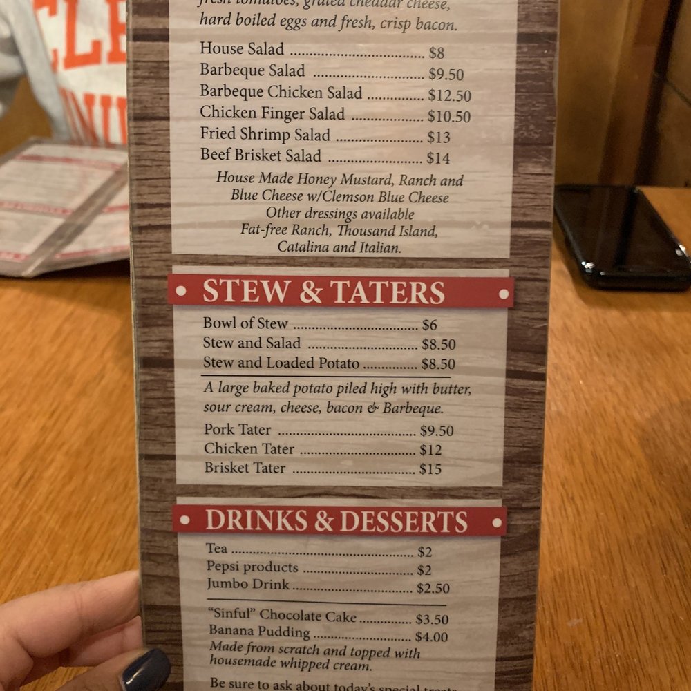 Creekside Bar-Be-Que - Menu (back) - Barbeque Near Me - Anderson, South Carolina Creekside Bar-Be-Que - Menu (back) - Barbeque Near Me - Anderson, South Carolina