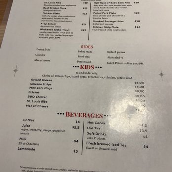 Bubba's Breakfast & BBQ - Menu - Barbeque Near Me - Jackson, Wyoming
