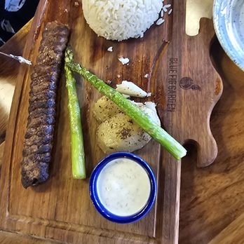 Blue Fig Garden - Adana kebab with rice - Mediterranean Near Me - Cherry Hill, New Jersey